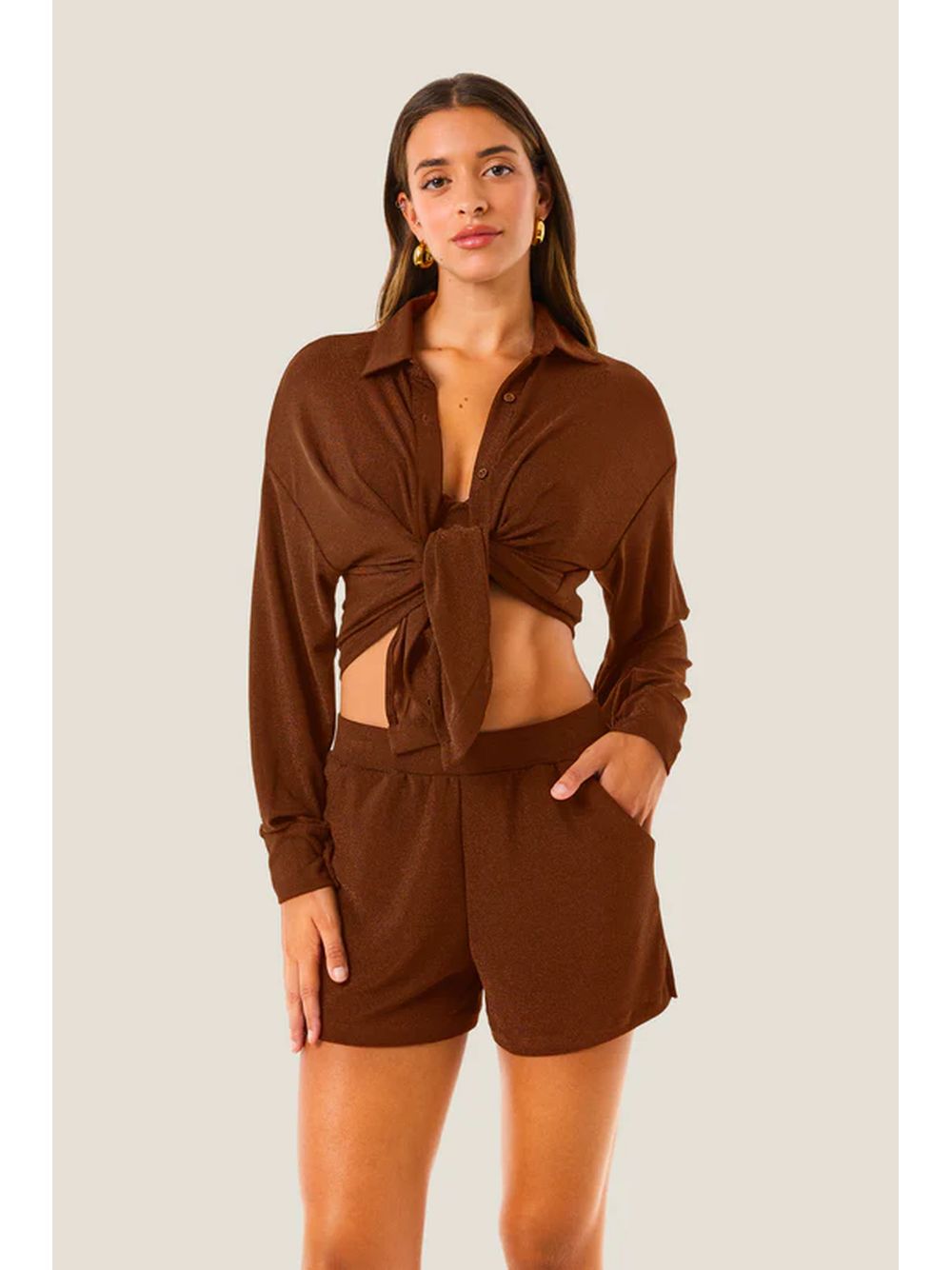 Shorts 4giveness LUREX RESORT Donna - Bronzo