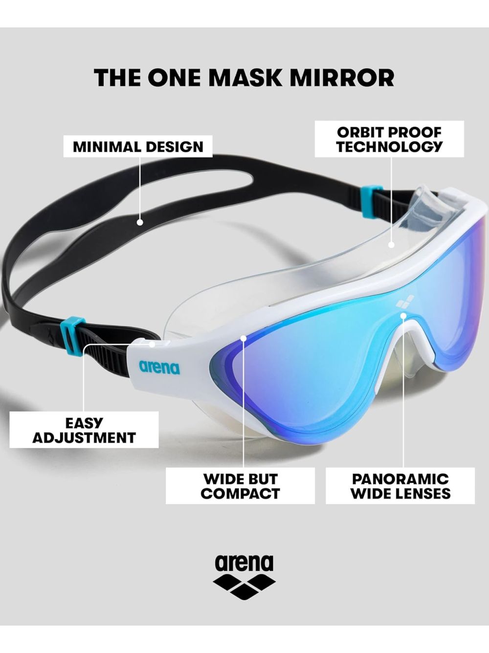 Occhiali - Occhialini Arena THE ONE MASK MIRROR Unisex - Grigio