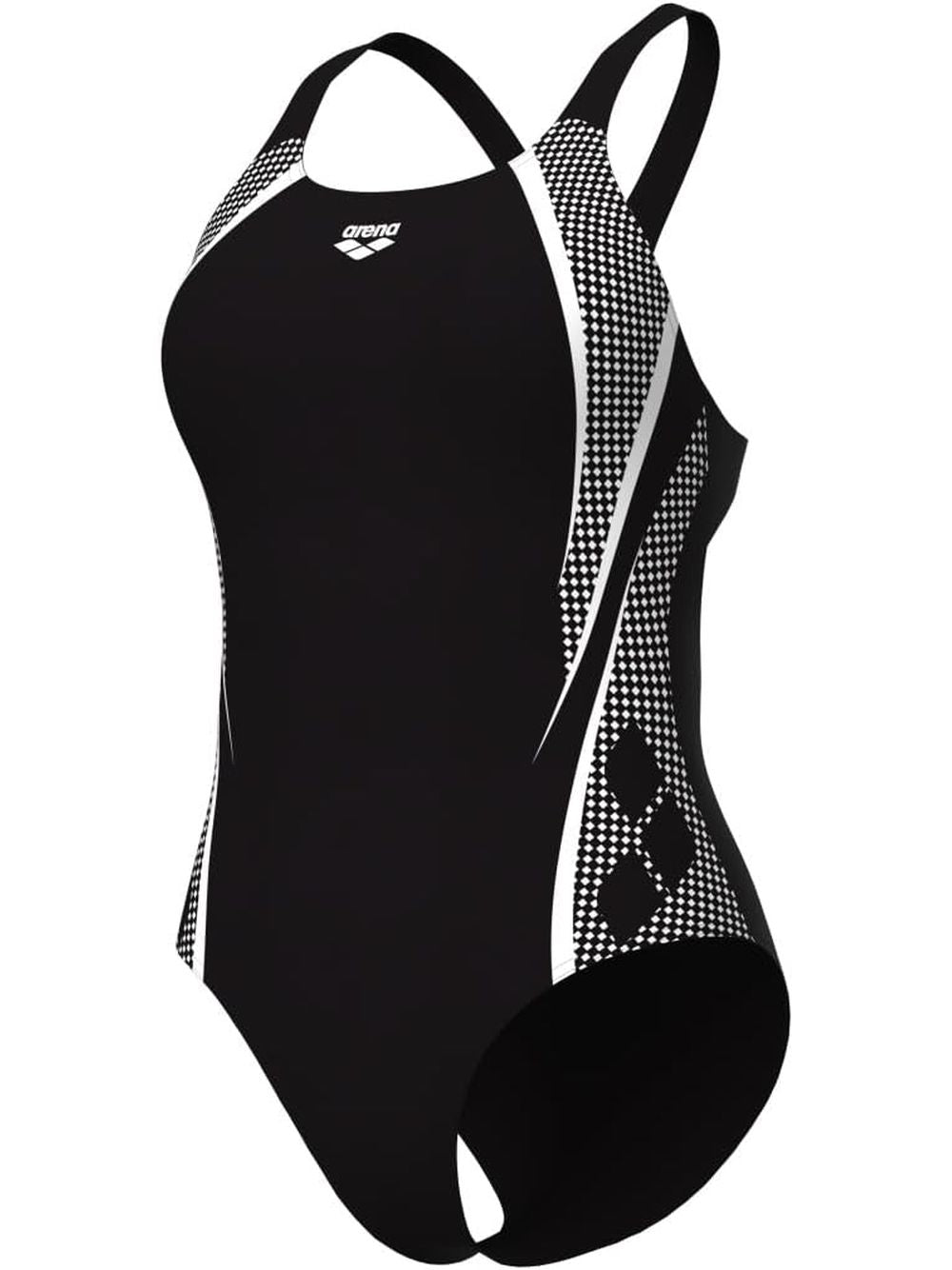 Costume Sportivo Arena WOMEN'S SWIM PRO BACK GRAPHIC Donna - Bianco e Nero
