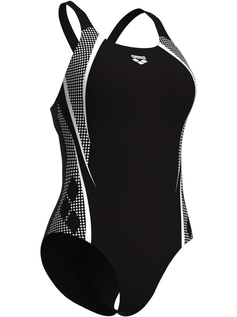 Costume Sportivo Arena WOMEN'S SWIM PRO BACK GRAPHIC Donna - Bianco e Nero