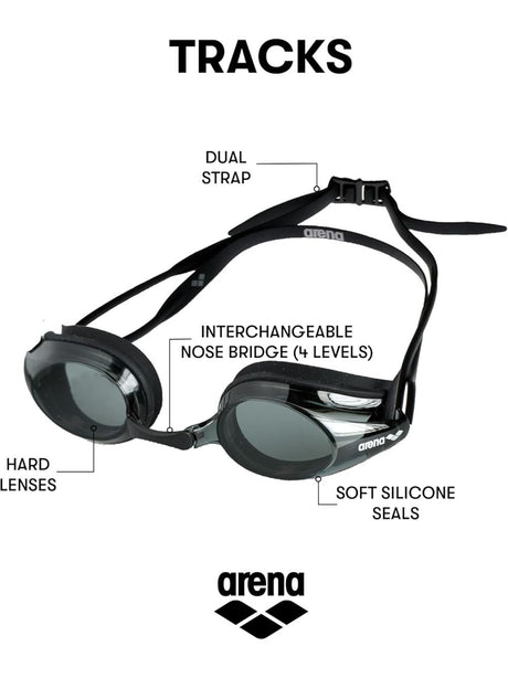 Occhiali - Occhialini Arena TRACKS Unisex - Nero
