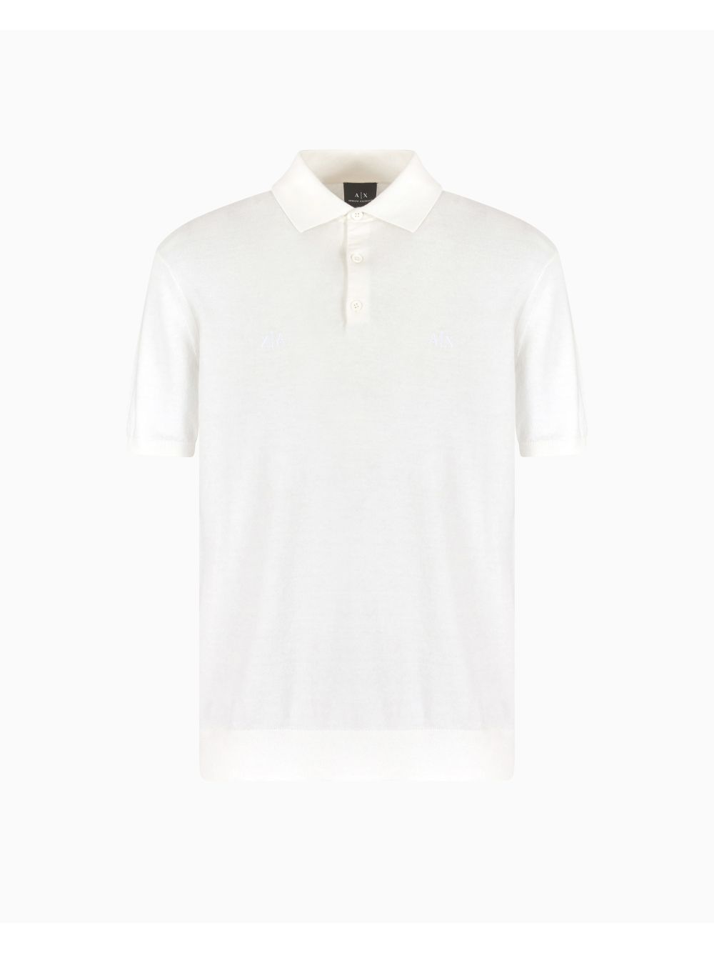 Polo Armani in piquet con dettagli a contrasto Uomo - Bianco