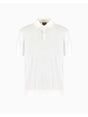 Polo Armani in piquet con dettagli a contrasto Uomo - Bianco