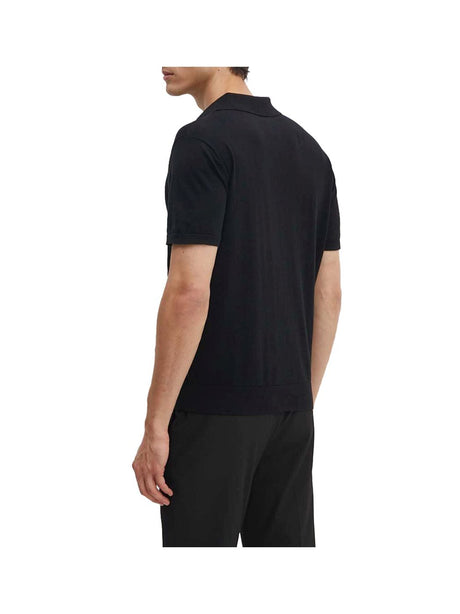 Polo Armani in piquet con dettagli a contrasto Uomo - Nero