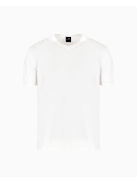Pullover Armani in maglia di cotone organico Uomo - Bianco