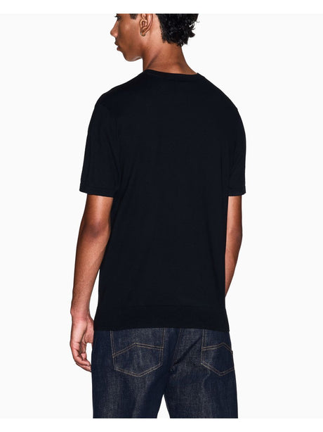 Pullover Armani in maglia di cotone organico Uomo - Nero