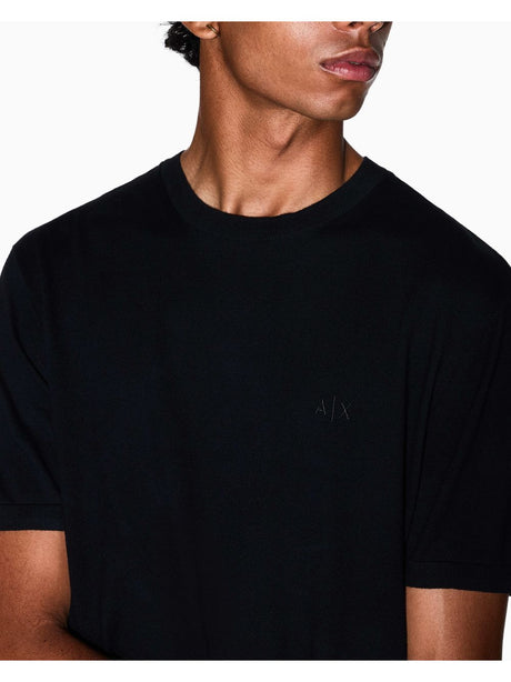 Pullover Armani in maglia di cotone organico Uomo - Nero