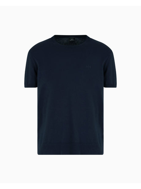 Pullover Armani in maglia di cotone organico Uomo - Navy