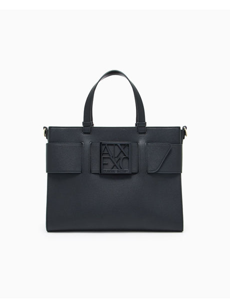 Borsa Armani con doppi manici e tracolla Donna - Nero