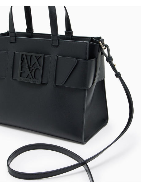 Borsa Armani con doppi manici e tracolla Donna - Nero