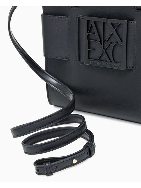 Borsa Armani con doppi manici e tracolla Donna - Nero