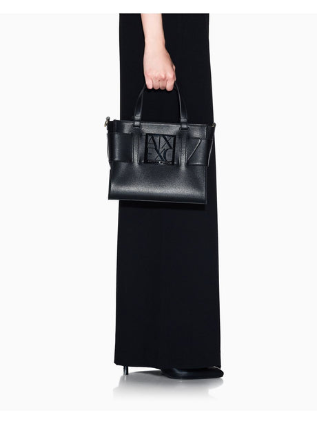 Borsa Armani con doppi manici e tracolla Donna - Nero