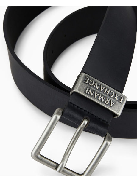 Cinta Armani in finta pelle Uomo - Nero