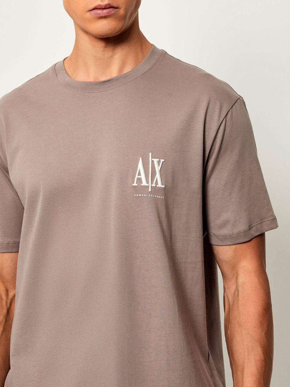 T-shirt Armani regular fit Icon Uomo - Marrone