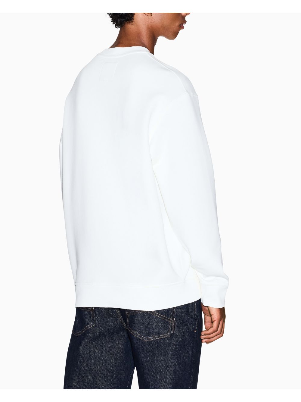 Felpa Armani girocollo in cotone Uomo - Bianco