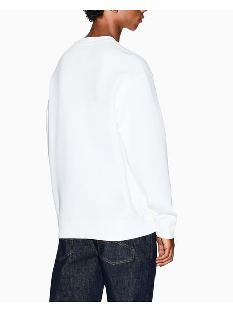 Felpa Armani girocollo in cotone Uomo - Bianco