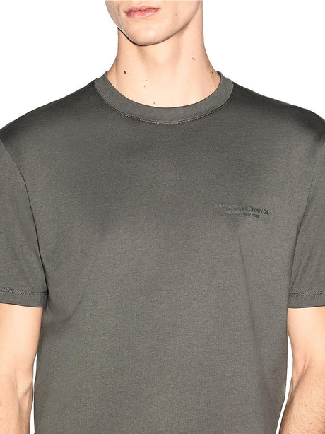 T-shirt Armani Regular Fit in Jersey di Cotone Uomo - Verde