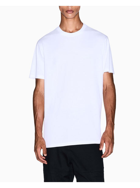 T-shirt Armani Regular Fit in Jersey di Cotone Uomo - Bianco