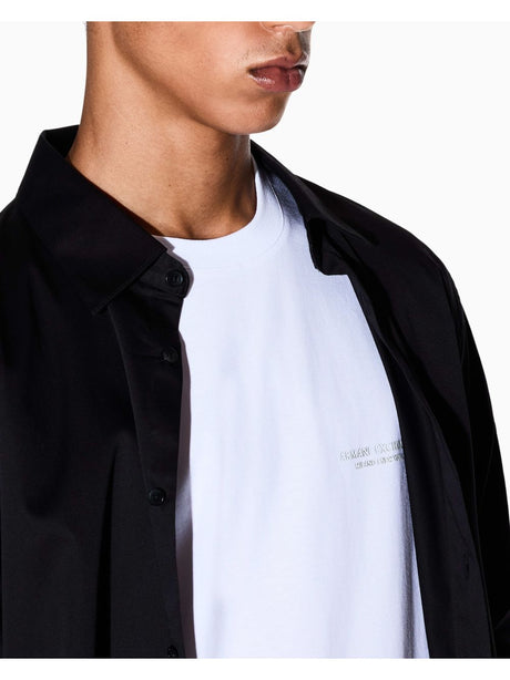 T-shirt Armani Regular Fit in Jersey di Cotone Uomo - Bianco