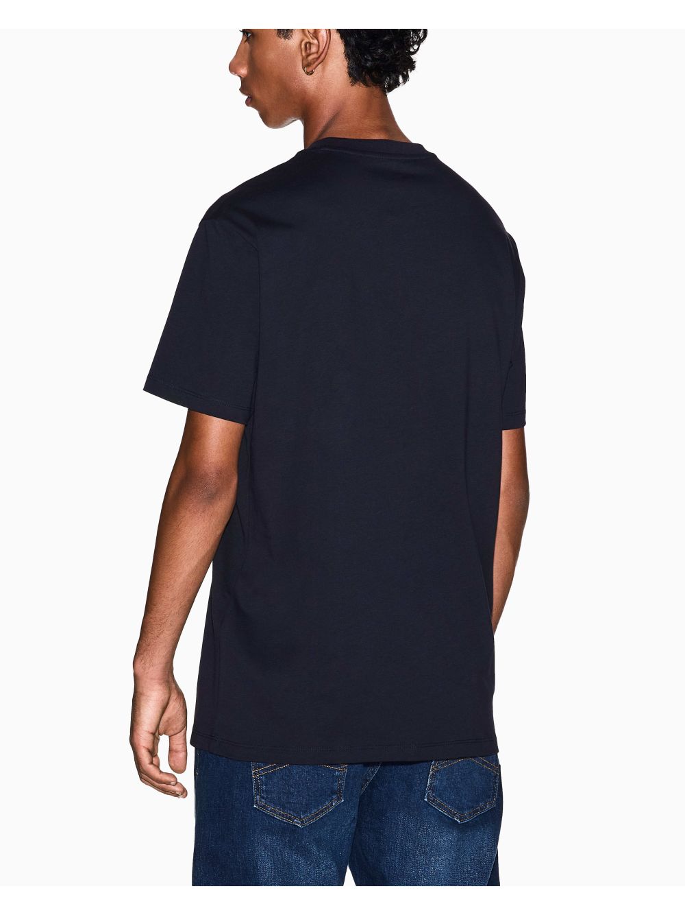 T-shirt Armani Regular Fit in Jersey di Cotone Uomo - Navy