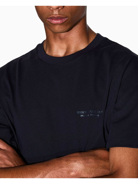T-shirt Armani Regular Fit in Jersey di Cotone Uomo - Navy