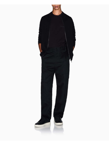 T-shirt Armani Regular Fit in Jersey di Cotone Uomo - Nero