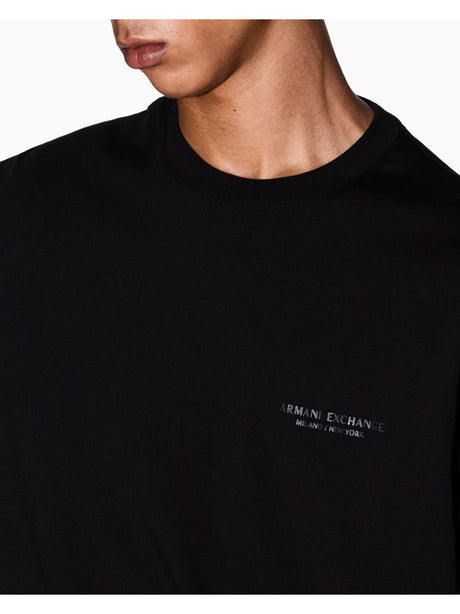 T-shirt Armani Regular Fit in Jersey di Cotone Uomo - Nero