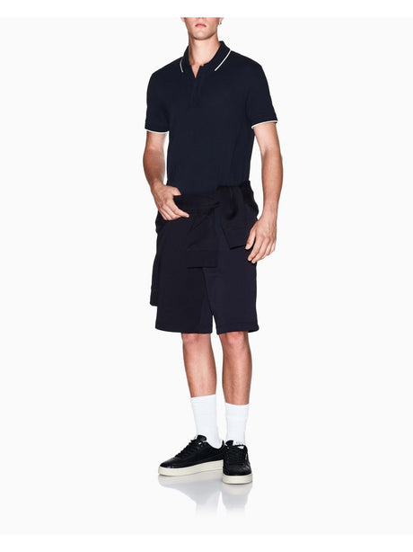Polo Armani slim fit con inserto sui bottoni Uomo - Navy