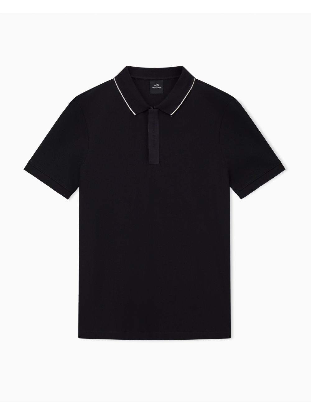 Polo Armani slim fit con inserto sui bottoni Uomo - Nero