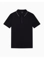 Polo Armani slim fit con inserto sui bottoni Uomo - Nero