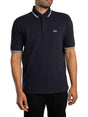 Polo Armani in Piquet Stretch con profili a contrasto Uomo - Navy