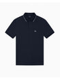 Polo Armani slim fit con logo e piping Uomo - Navy