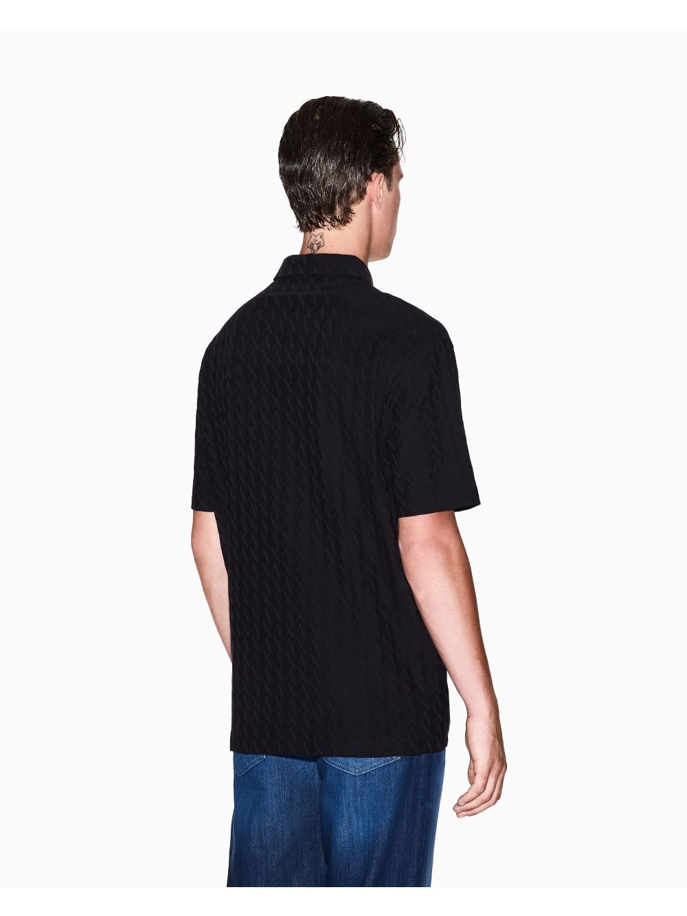 Polo Armani regular fit in cotone mercerizzato Uomo - Nero