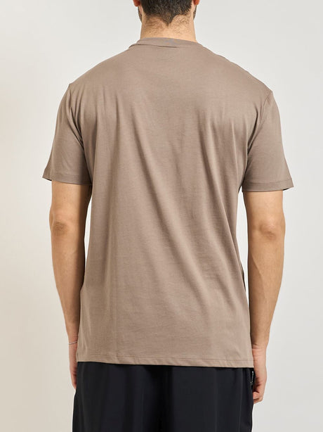 T-shirt Armani Regular Fit in Jersey di Cotone Uomo - Marrone