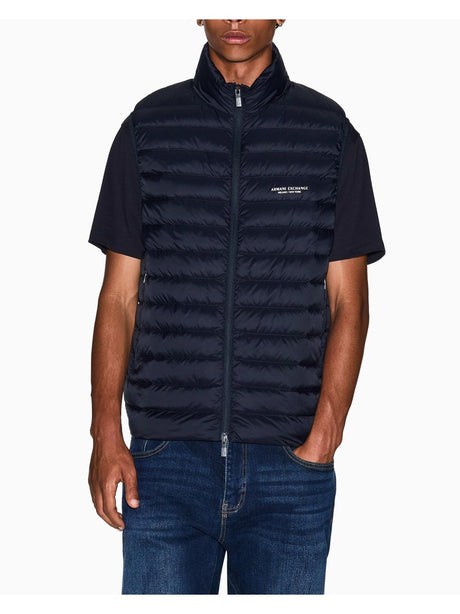 Gilet Armani smanicato fullzip Uomo - Navy