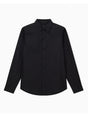 Camicia Armani regular fit in cotone jacquard Uomo - Nero