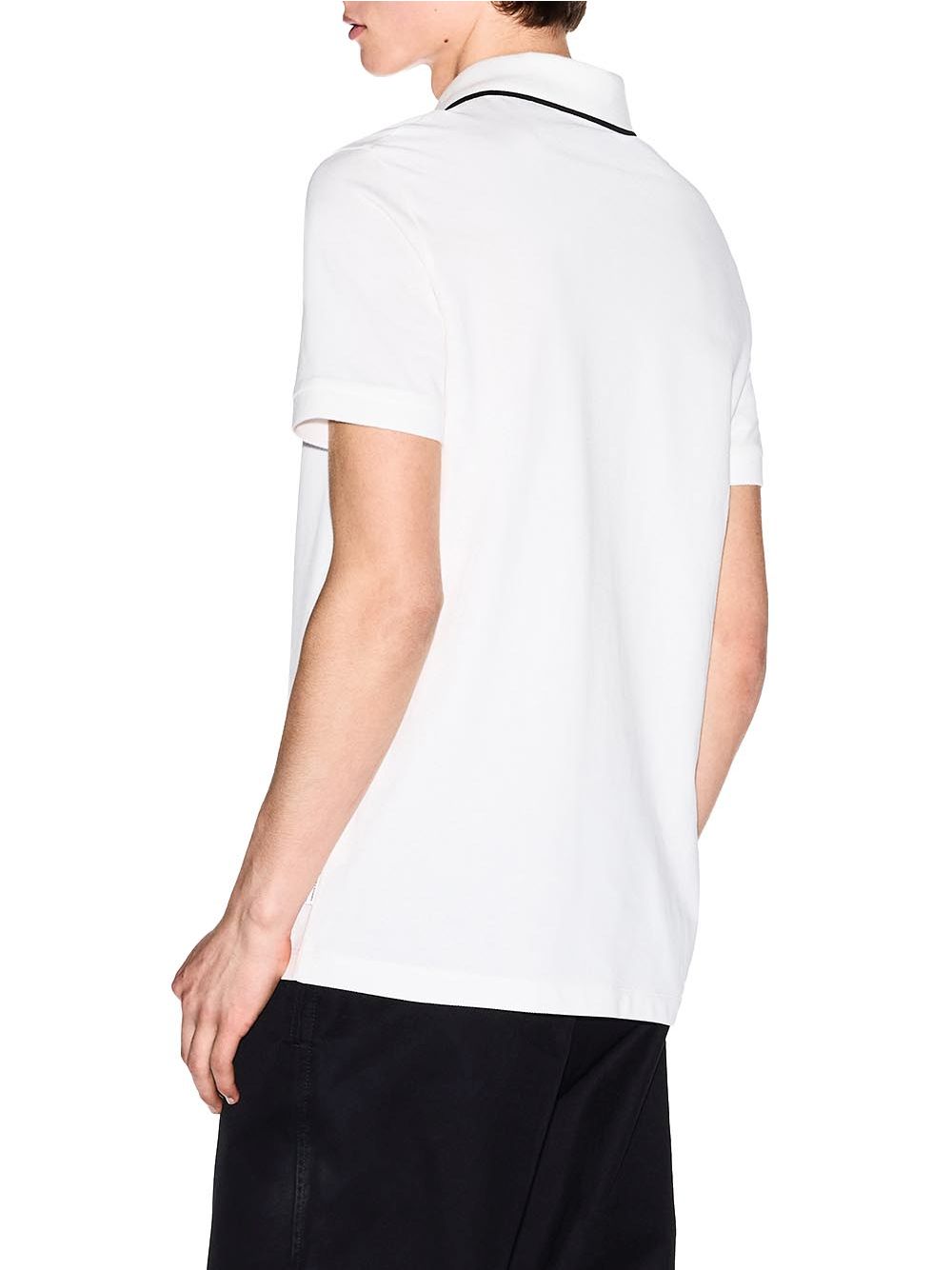 Polo Armani Classica in Piqué di Cotone Traspirante Uomo - Bianco