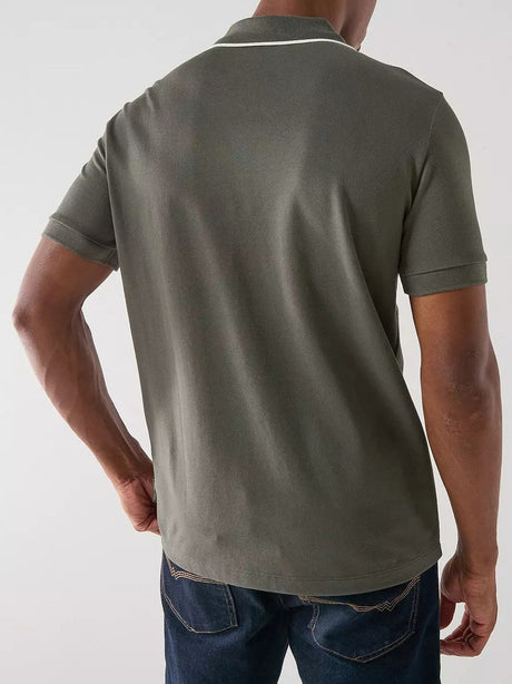 Polo Armani Classica in Piqué di Cotone Traspirante Uomo - Verde