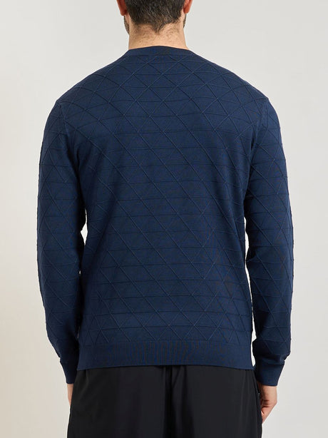 Pullover Armani Jumpers in tessuto tecnico Uomo - Blu