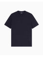 Pullover Armani Top Tricot Lavorazione a Coste in Cotone Uomo - Navy