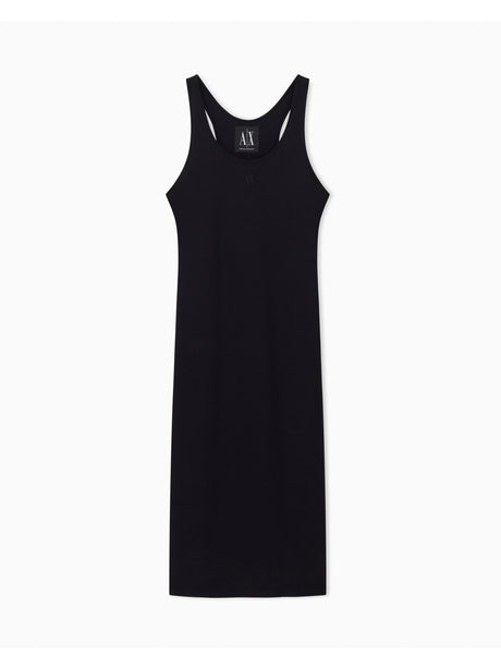 Vestito Armani midi in tessuto tecnico Donna - Nero