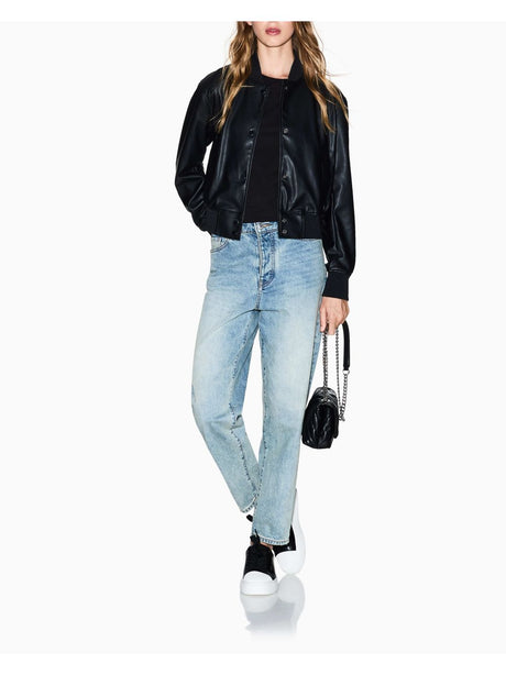 Giubbino Armani Bomber in ecopelle Donna - Nero