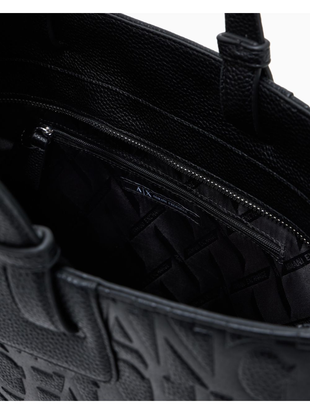 Borsa Armani shopper con logo allover Donna - Nero