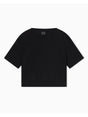 T-shirt Armani Cropped in cotone Donna - Nero
