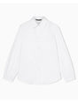 Camicia Armani Classica in Popeline di Cotone Organico Donna - Bianco