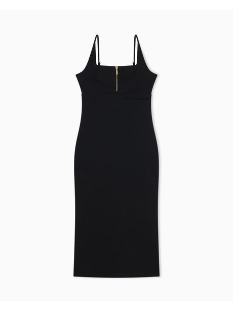 Vestito Armani midi in tessuto tecnico Donna - Nero