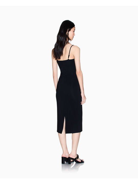 Vestito Armani midi in tessuto tecnico Donna - Nero