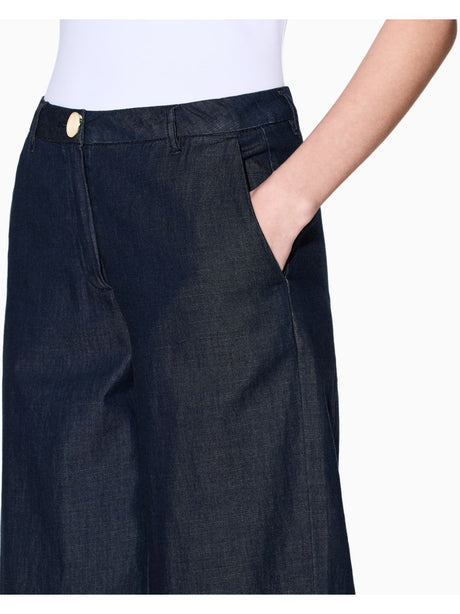 Pantalone Armani in tessuto tecnico Donna - Denim