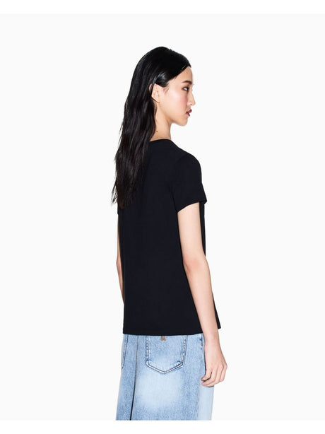 T-shirt Armani Regular fit in cotone Donna - Nero