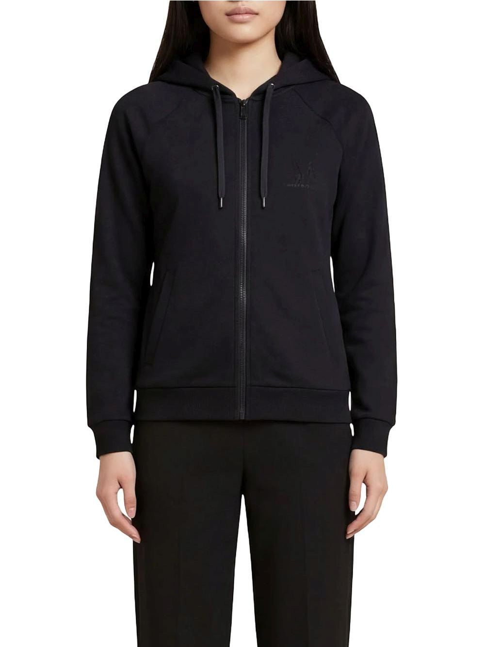 Felpa Armani Zip-up in tessuto misto Donna - Nero